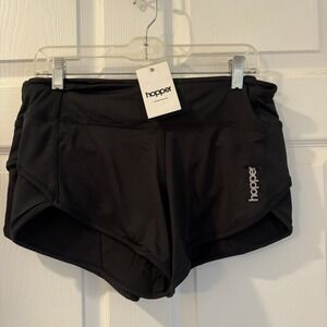 NEW Hopper Black Women Running Shorts, Size M Lot Of 2 Lined